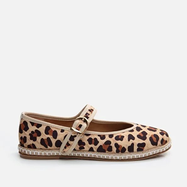 Leopar Desenli Kadın Espadril