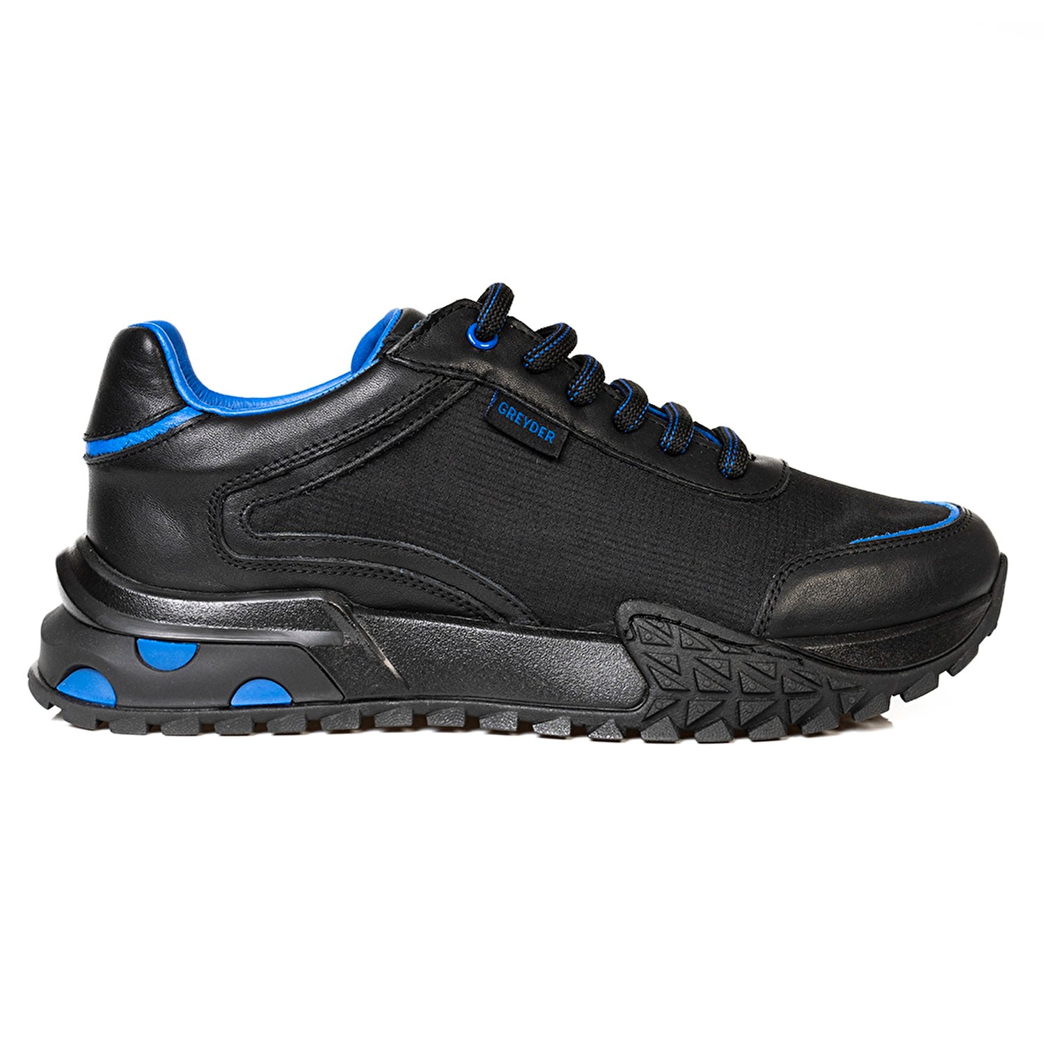 Erkek Siyah Saks Hakiki Deri Spor Ayakkabı