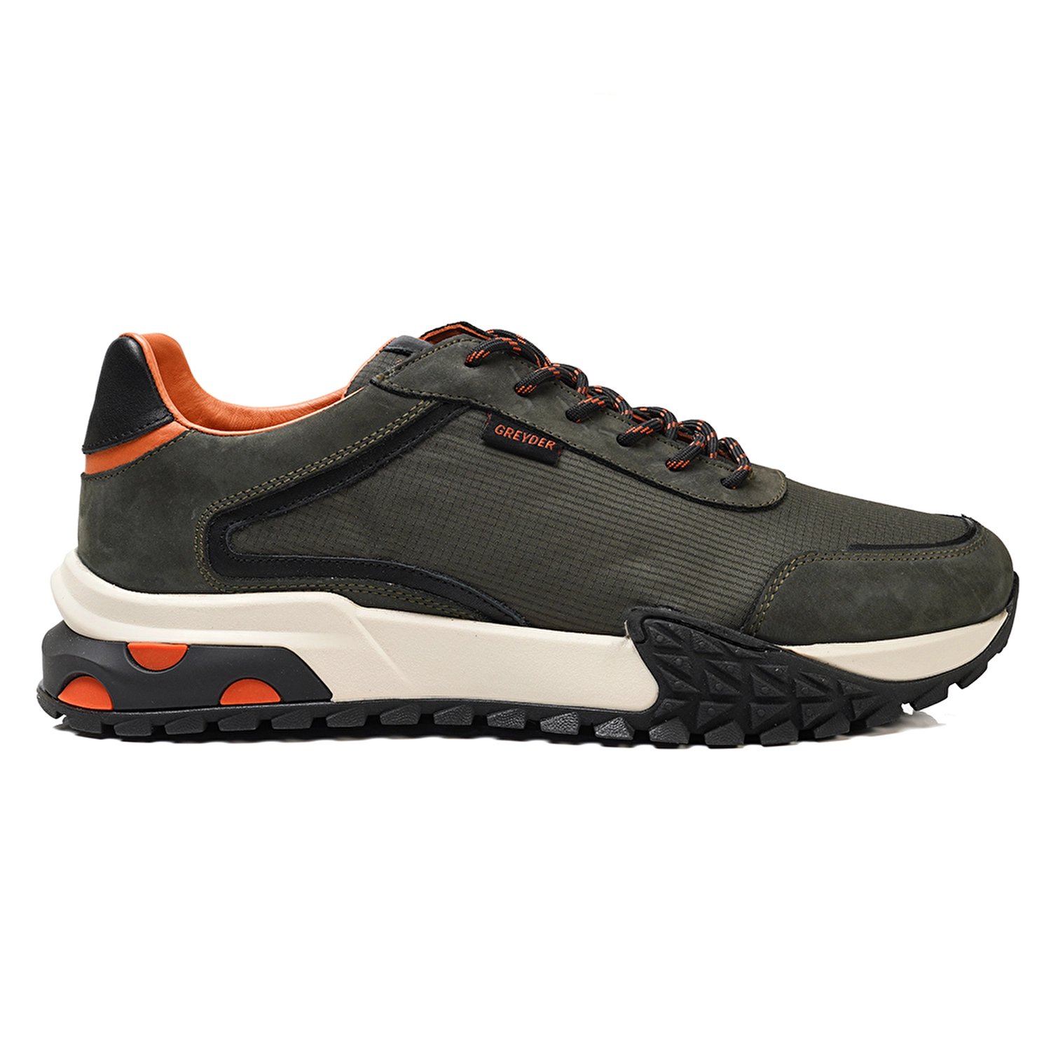 Erkek Haki Hakiki Spor Deri Ayakkabı