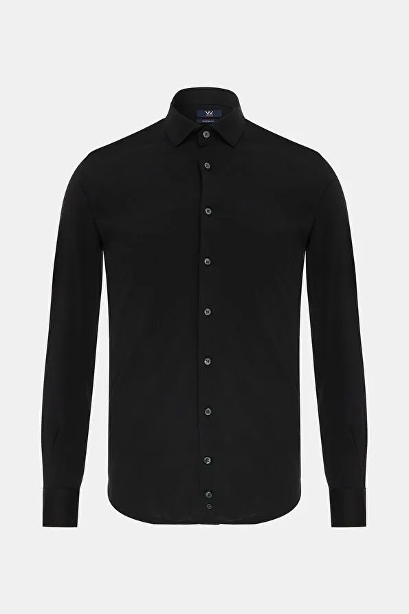 RELAX KALIP SİYAH SOFT YAKA GÖMLEK