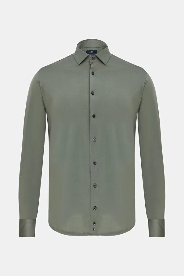 RELAX KALIP YEŞİL SOFT YAKA GÖMLEK