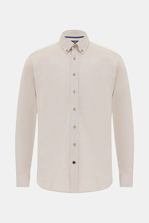 BEJ UZUN KOLLU GÖMLEK