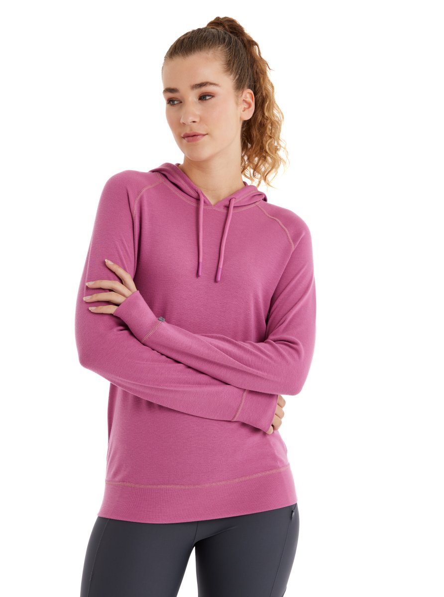 Kadın Termal Kapşonlu Sweatshirt Pembe